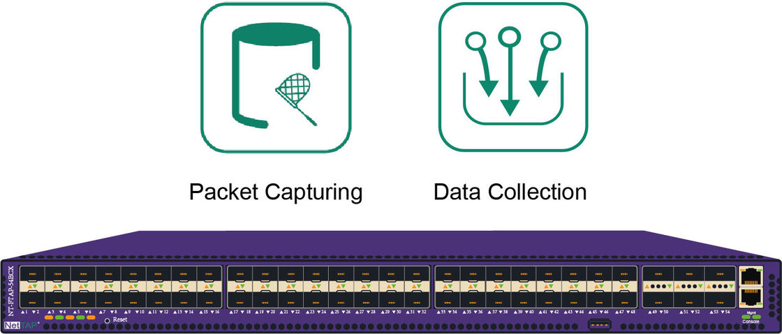 Tráfico da Internet da captação da plataforma da visibilidade da rede de NetTAP® para a TORNEIRA da rede em Data Center