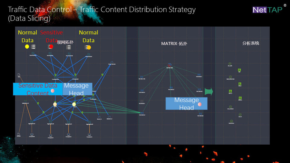 Visibilidade da rede de NetTAP® da estratégia satisfeita da distribuição do tráfego para o corte do pacote